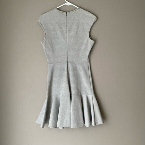 Theory Gray Striped Sleeveless Fit and Flare Dress Size 2 - Picture 6 of 8